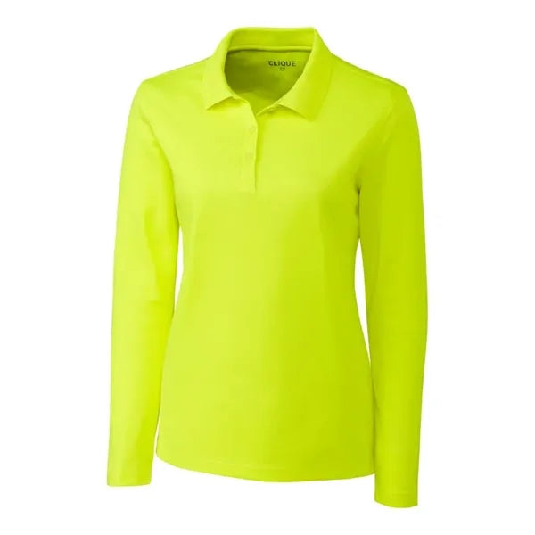 Clique Spin Eco Performance Pique Long Sleeve Womens Polo
