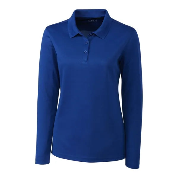 Clique Spin Eco Performance Pique Long Sleeve Womens Polo