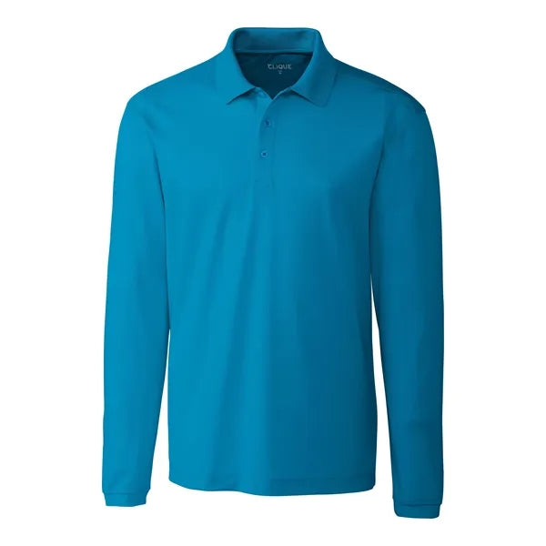 Clique Spin Eco Performance Pique Long Sleeve Mens Polo