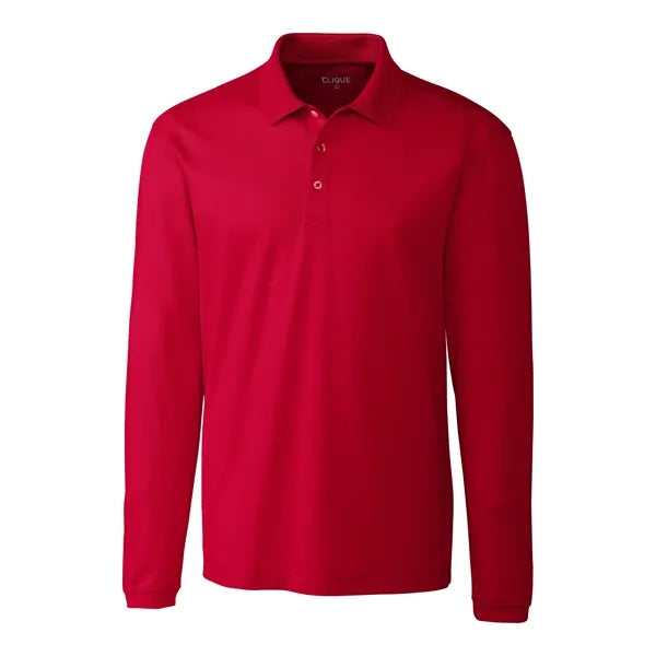 Clique Spin Eco Performance Pique Long Sleeve Mens Polo