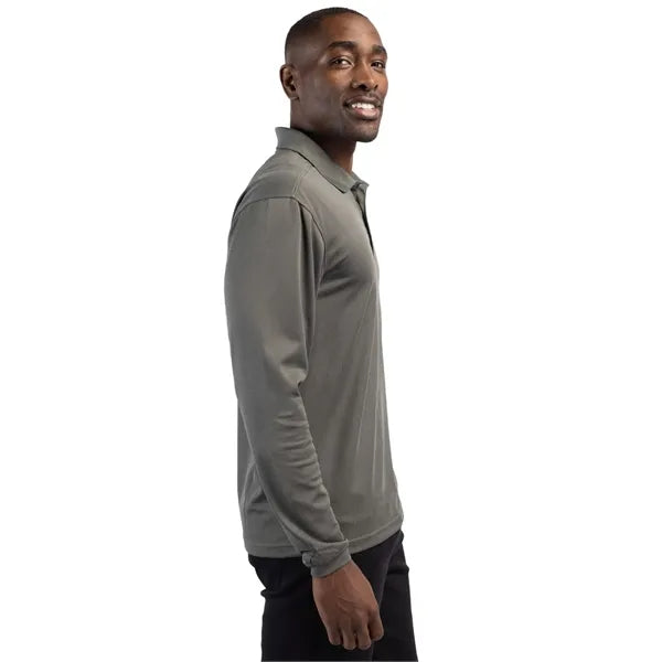 Clique Spin Eco Performance Pique Long Sleeve Mens Polo