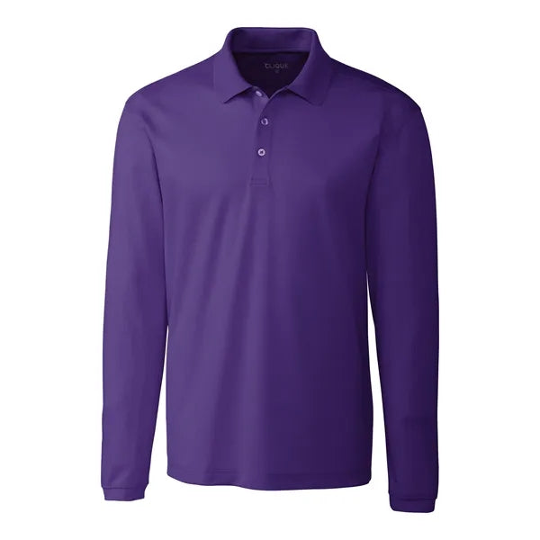 Clique Spin Eco Performance Pique Long Sleeve Mens Polo
