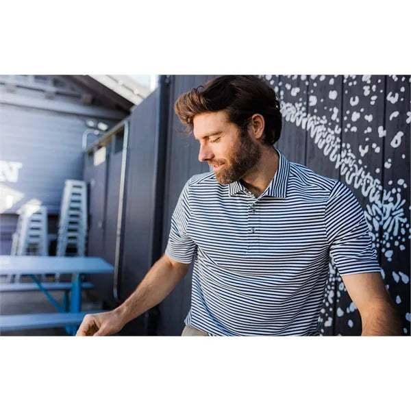 Cutter & Buck Virtue Recycled Stripe Featherlight Pique M...