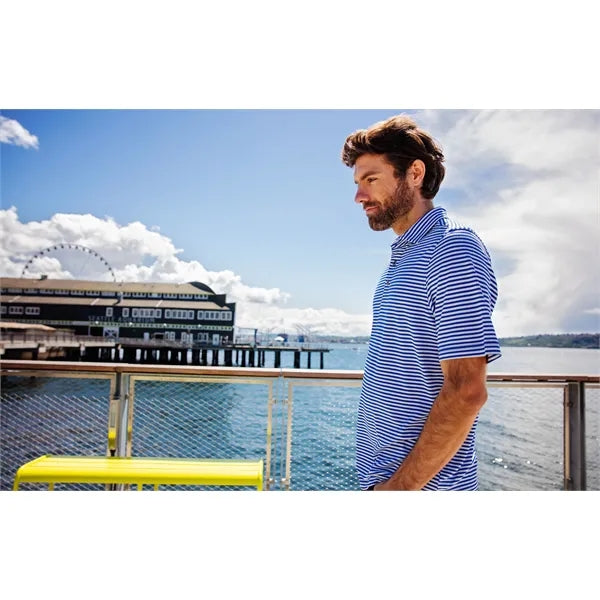 Cutter & Buck Virtue Recycled Stripe Featherlight Pique M...