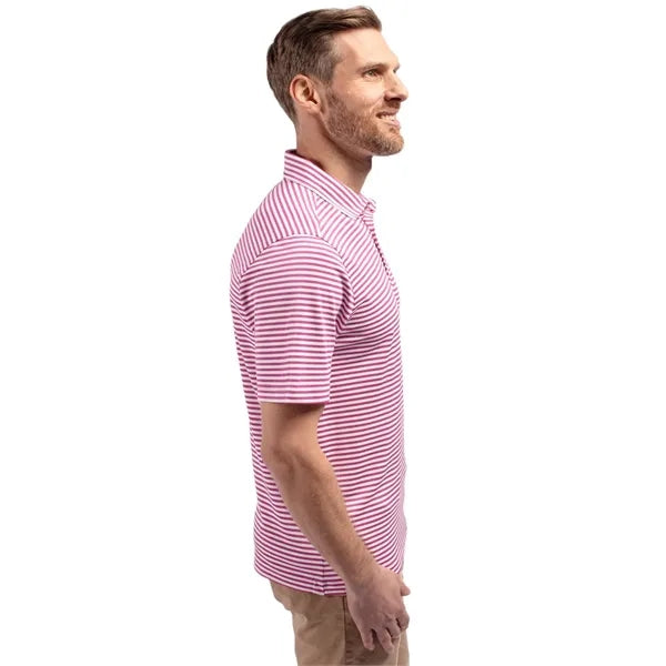 Cutter & Buck Virtue Recycled Stripe Featherlight Pique M...
