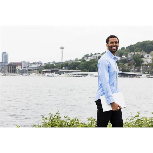 Cutter & Buck Skyline Recycled Gingham Mens Big & Tall Lo...