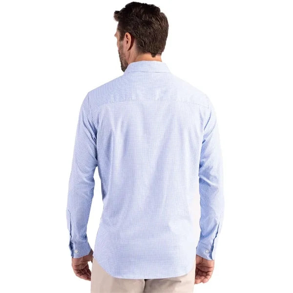 Cutter & Buck Skyline Recycled Gingham Mens Big & Tall Lo...