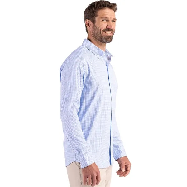 Cutter & Buck Skyline Recycled Gingham Mens Big & Tall Lo...