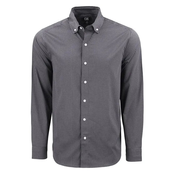 Cutter & Buck Skyline Recycled Gingham Mens Big & Tall Lo...
