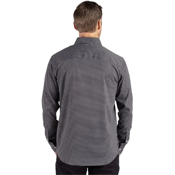 Cutter & Buck Skyline Recycled Gingham Mens Big & Tall Lo...