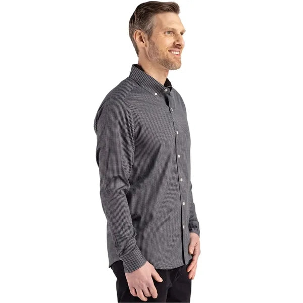 Cutter & Buck Skyline Recycled Gingham Mens Big & Tall Lo...