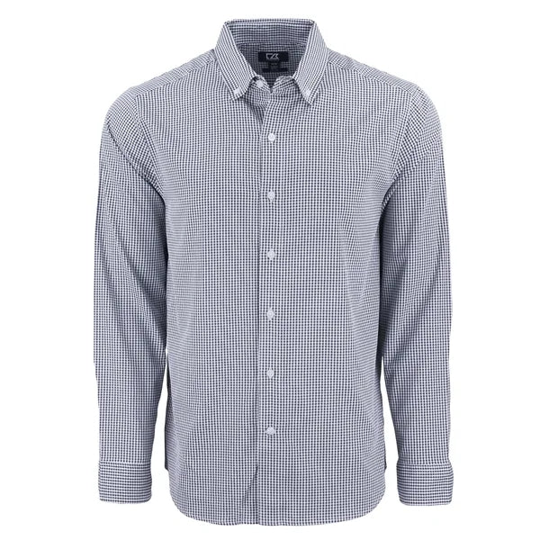 Cutter & Buck Skyline Recycled Gingham Mens Big & Tall Lo...