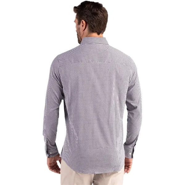 Cutter & Buck Skyline Recycled Gingham Mens Big & Tall Lo...