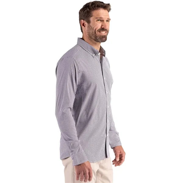 Cutter & Buck Skyline Recycled Gingham Mens Big & Tall Lo...