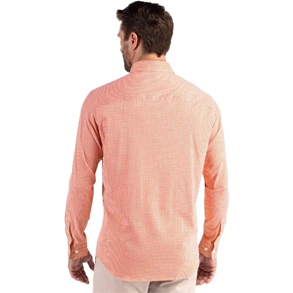 Cutter & Buck Skyline Recycled Gingham Mens Big & Tall Lo...