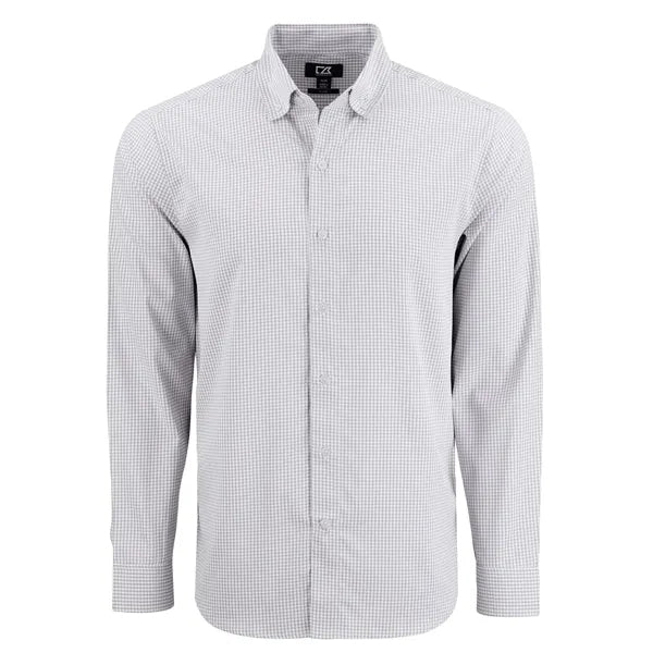 Cutter & Buck Skyline Recycled Gingham Mens Big & Tall Lo...