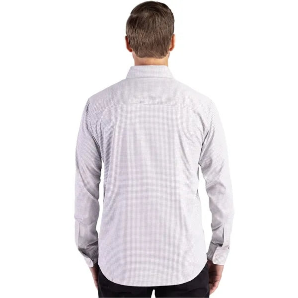 Cutter & Buck Skyline Recycled Gingham Mens Big & Tall Lo...