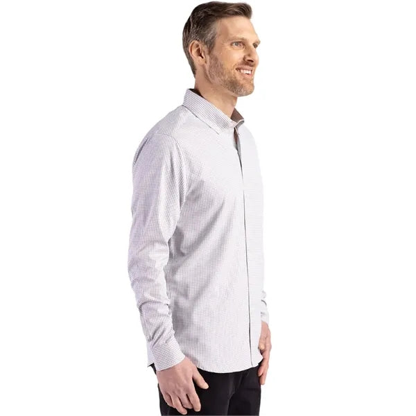 Cutter & Buck Skyline Recycled Gingham Mens Big & Tall Lo...