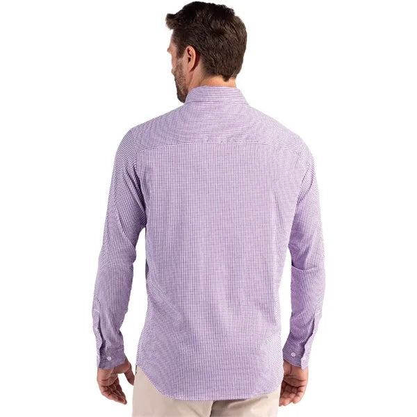 Cutter & Buck Skyline Recycled Gingham Mens Big & Tall Lo...