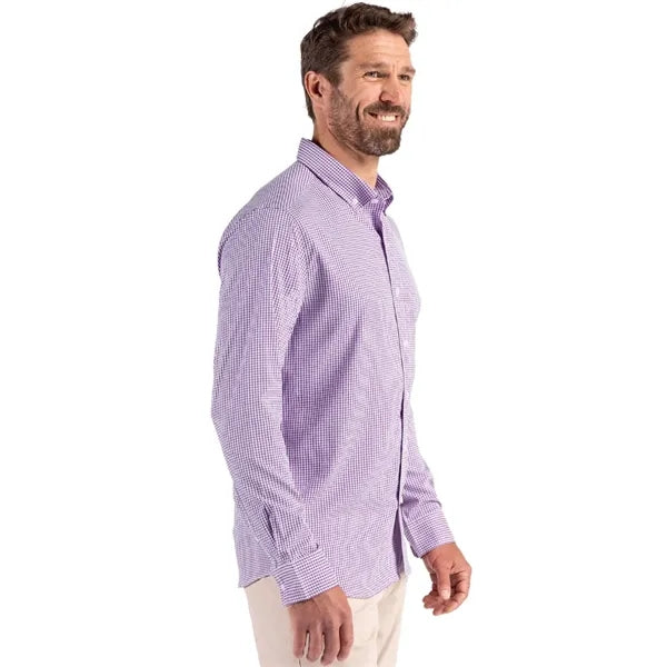 Cutter & Buck Skyline Recycled Gingham Mens Big & Tall Lo...