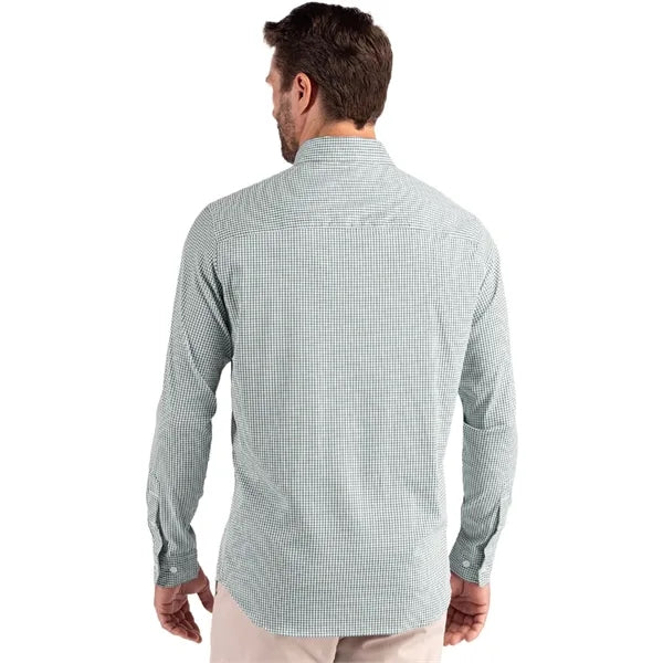 Cutter & Buck Skyline Recycled Gingham Mens Big & Tall Lo...