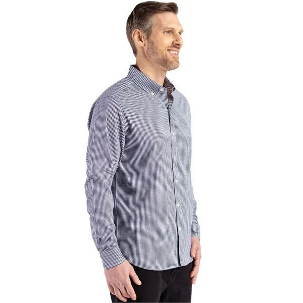 Cutter & Buck Skyline Recycled Gingham Mens Big & Tall Lo...