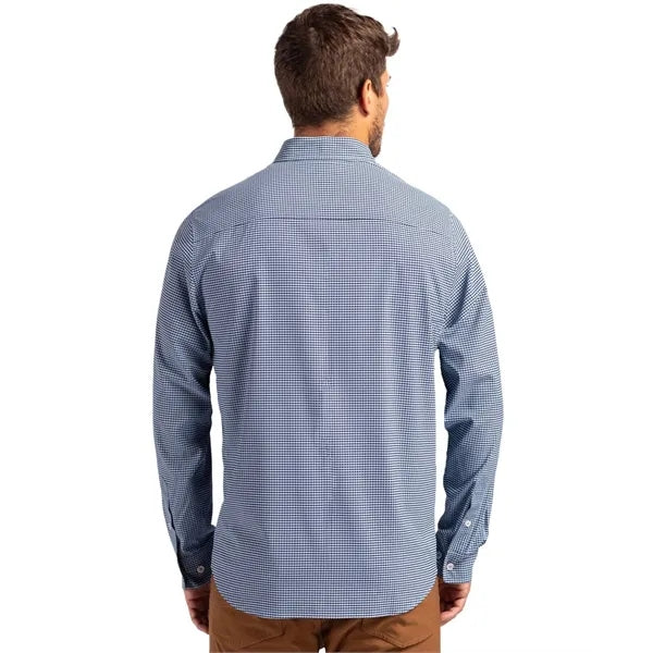 Cutter & Buck Skyline Recycled Gingham Mens Big & Tall Lo...