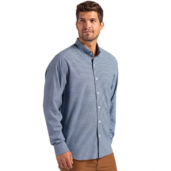 Cutter & Buck Skyline Recycled Gingham Mens Big & Tall Lo...