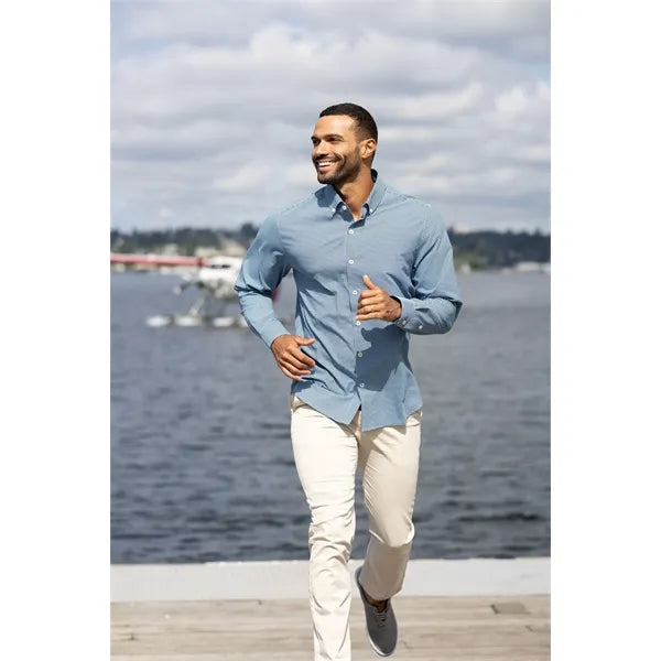 Cutter & Buck Skyline Recycled Gingham Mens Big & Tall Lo...
