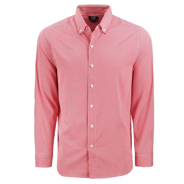 Cutter & Buck Skyline Recycled Gingham Mens Big & Tall Lo...