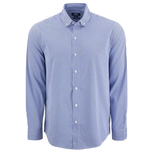 Cutter & Buck Skyline Recycled Gingham Mens Big & Tall Lo...