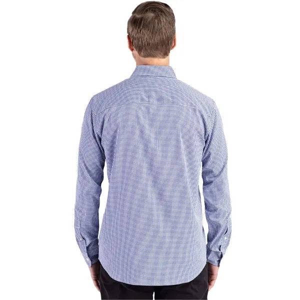 Cutter & Buck Skyline Recycled Gingham Mens Big & Tall Lo...