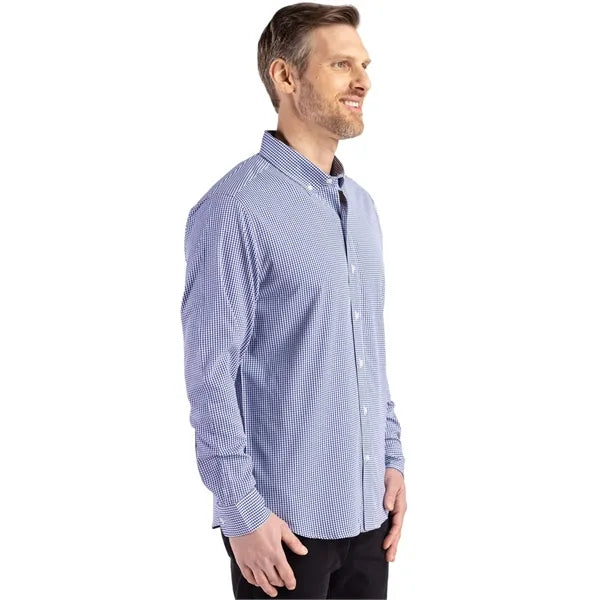 Cutter & Buck Skyline Recycled Gingham Mens Big & Tall Lo...