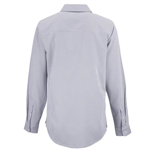 Cutter & Buck Skyline Recycled Pinstripe Womens Long Slee...