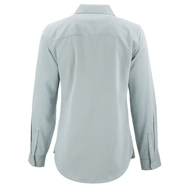 Cutter & Buck Skyline Recycled Pinstripe Womens Long Slee...