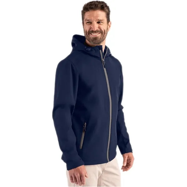 Clique Tempo Recycled Stretch Softshell Mens Full Zip Hoo...