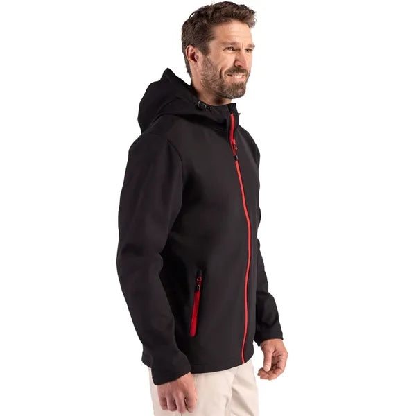 Clique Tempo Recycled Stretch Softshell Mens Full Zip Hoo...