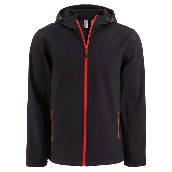 Clique Tempo Recycled Stretch Softshell Mens Full Zip Hoo...