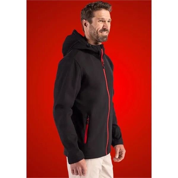 Clique Tempo Recycled Stretch Softshell Mens Full Zip Hoo...