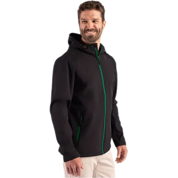 Clique Tempo Recycled Stretch Softshell Mens Full Zip Hoo...