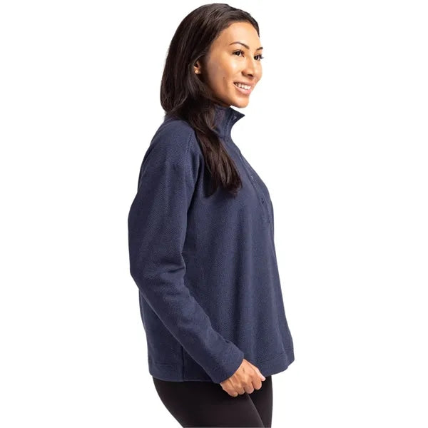Cutter & Buck Hunts Point Recycled Fleece Womens Hybrid S...