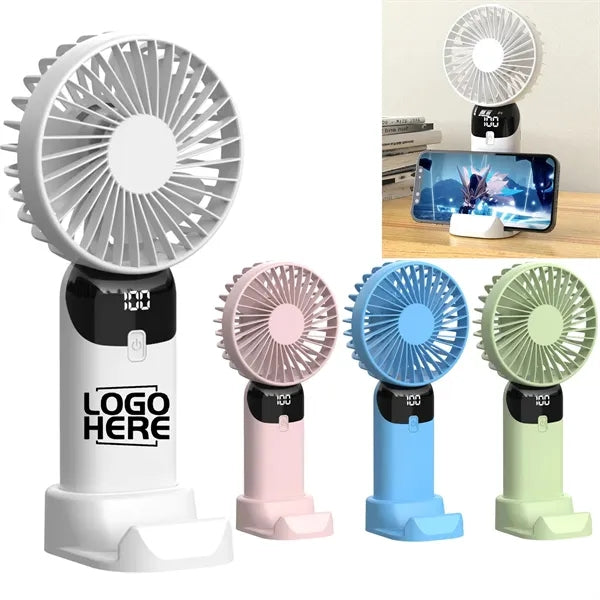 Rechargeable Mini Fan with Phone Stand