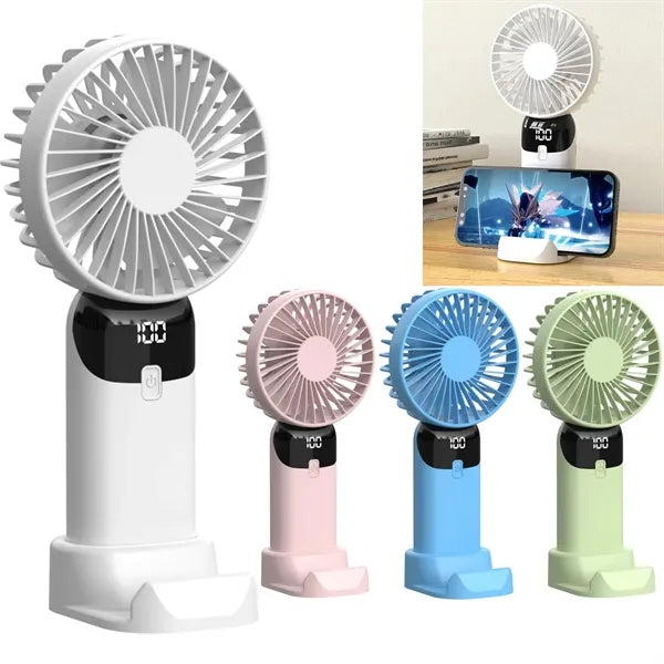 Rechargeable Mini Fan with Phone Stand