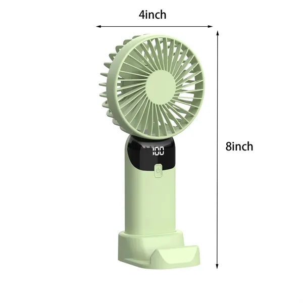 Rechargeable Mini Fan with Phone Stand