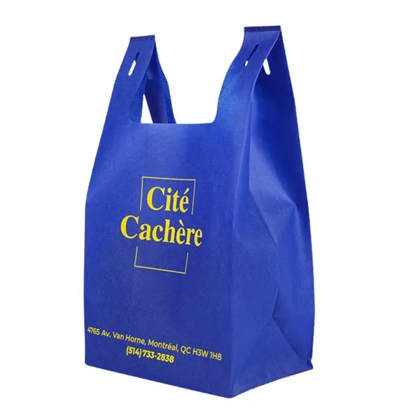 T-Shirt Style Non-Woven Grocery Tote With Gusset