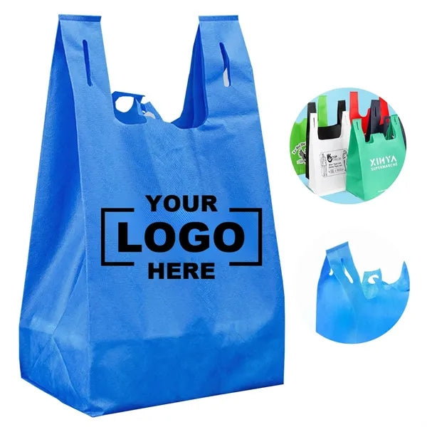 T-Shirt Style Non-Woven Grocery Tote With Gusset