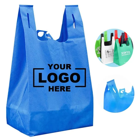 T-Shirt Style Non-Woven Grocery Tote With Gusset
