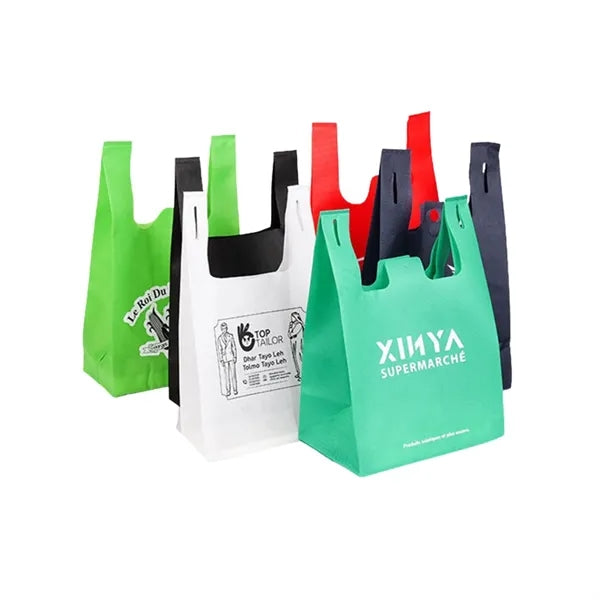 T-Shirt Style Non-Woven Grocery Tote With Gusset