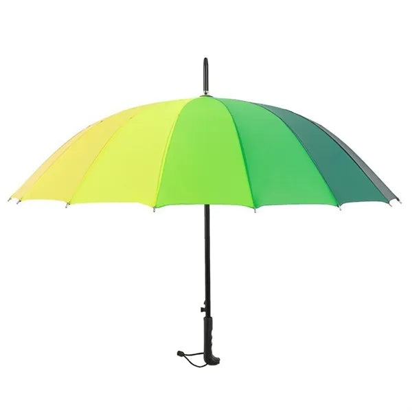 16-Panel Rainbow Golf Umbrella With Steel Frame