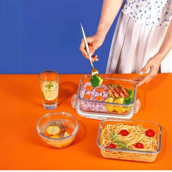 13 Oz. Borosilicate Glass Lunch Box With Lid